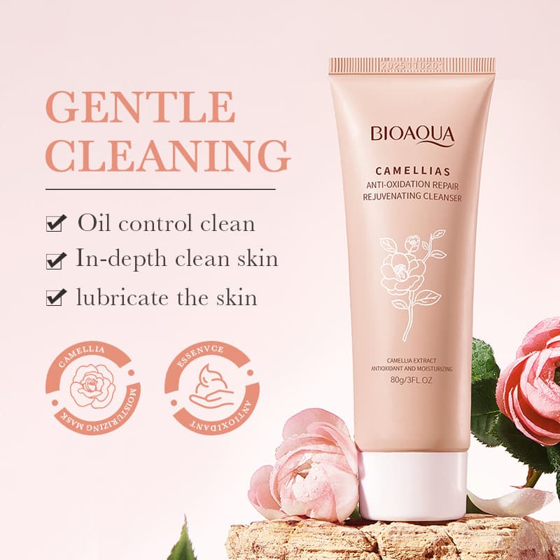 BIOAQUA Camellia Antioxidant Revitalizing Facial Cleanser for Cross-border Wholesale