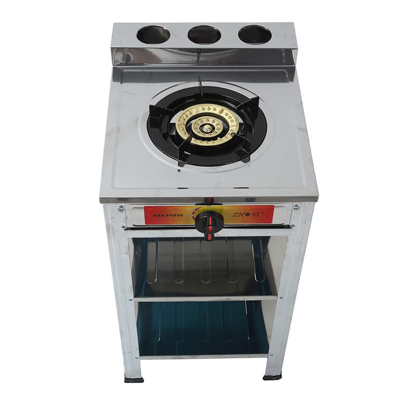 Stainless Steel Commercial Kitchen Stove Single Double Rack Wok Cooking Range Restaurant Gas Stove High Flame Stand Simple