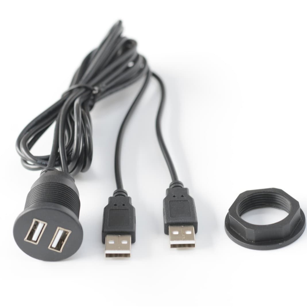 Suitable for automobiles, electric vehicles, motorcycles, outdoor audio, Android and other equipment to be modified into a double USB interface round seat