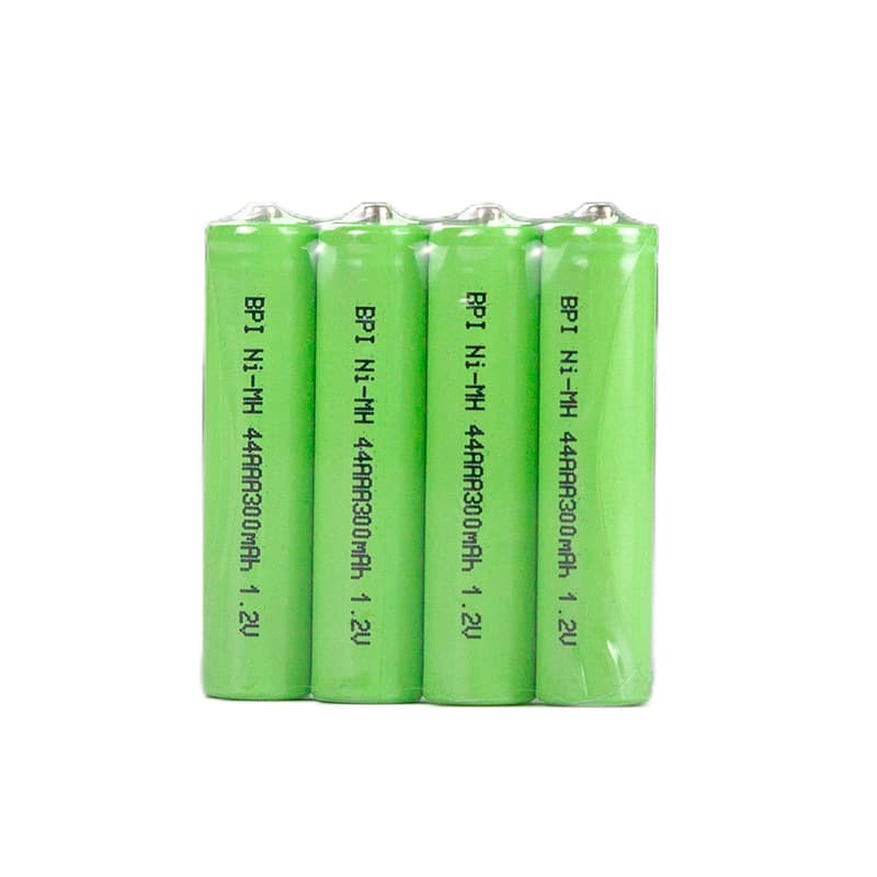 BPI No.7 Rechargeable Battery AAA 300mAh 1.2V Universal NiMH Battery for Toys KTV, 4-Pack, Retail Hanging Card
