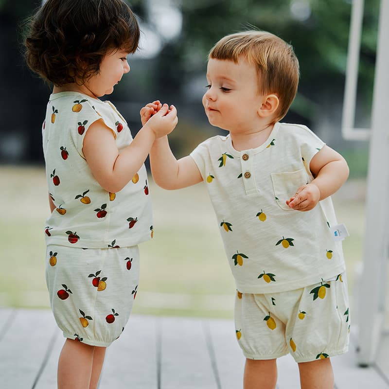 Muaqiaqia Boys' Shorts Nordic Style Baby Summer Pants Girls Full Print Knee-Length Thin 5YXK051