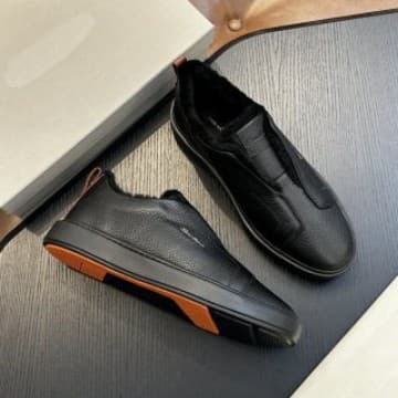 Santon New Cross-border Casual Leather Shoes Breathable Men's Shoes Non-slip Fashion Versatile Slip-on Leather Shoes Men's Shoes