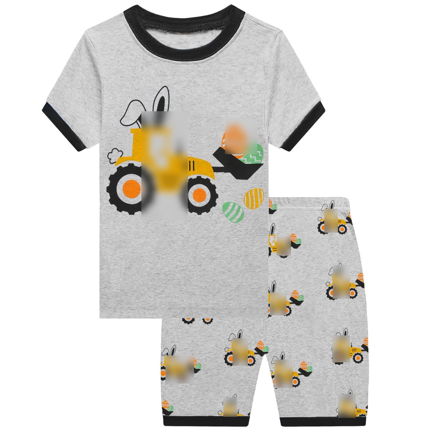 Customizable Kids' Home Wear Set Boys' Summer Short-Sleeve Breathable Outdoor Sports Set for Toddlers and Young Children