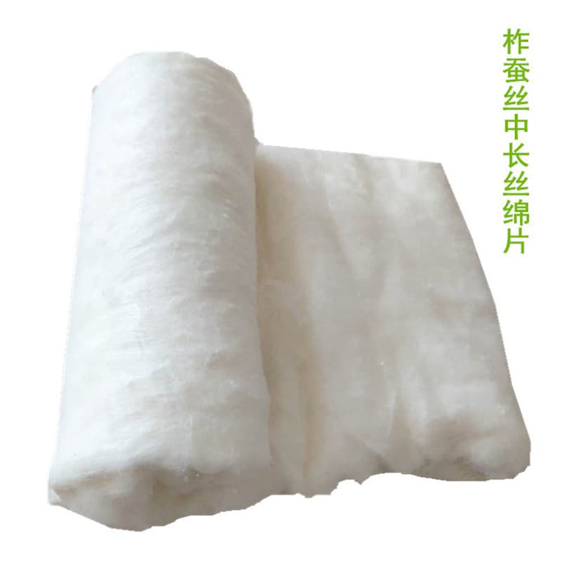 Tussah Silk Combed Flakes Machine-Made Silk Flakes for Comforter Filling, Direct Use with Refined Cocoon Opening Machines