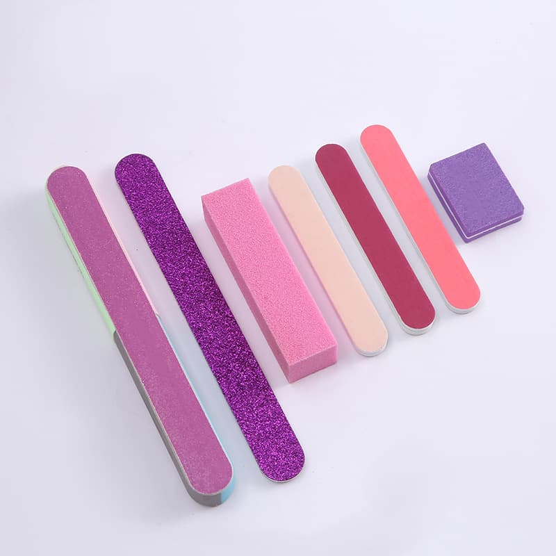 Seven-sided polished nail strip, manicure polishing strip, manicure edge file, 7 frosted tofu blocks, dried manicure flowers