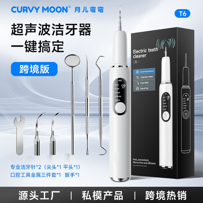 Popular Cross-Border Crescent Ultrasonic Dental Scaler for Plaque and Calculus Removal