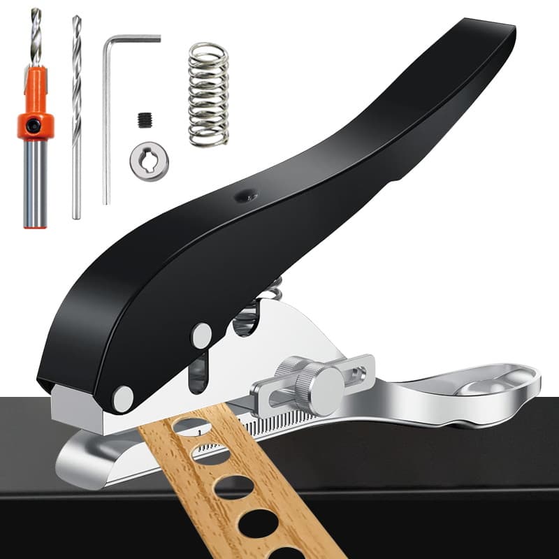 Cross-border hand puncher perforation edge strip puncher flat bevel woodworking punch pliers screw cap is not easy to break
