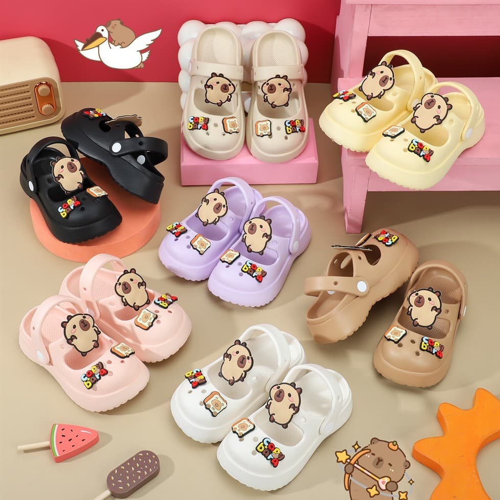 EVA children's slippers Capybara cute Mary Jane cartoon summer girls' outdoor sandals wholesale