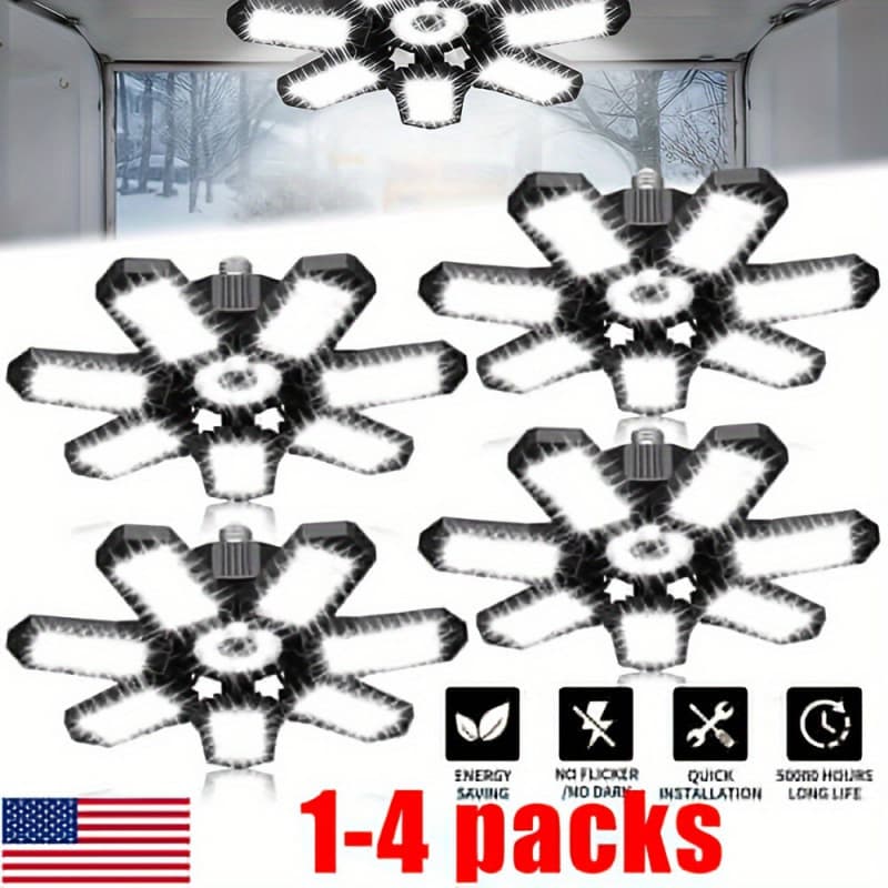 2026 New Cross-Border Dropshipping 1/2/Deformable Ceiling Lighting LED Garage Light Bulb