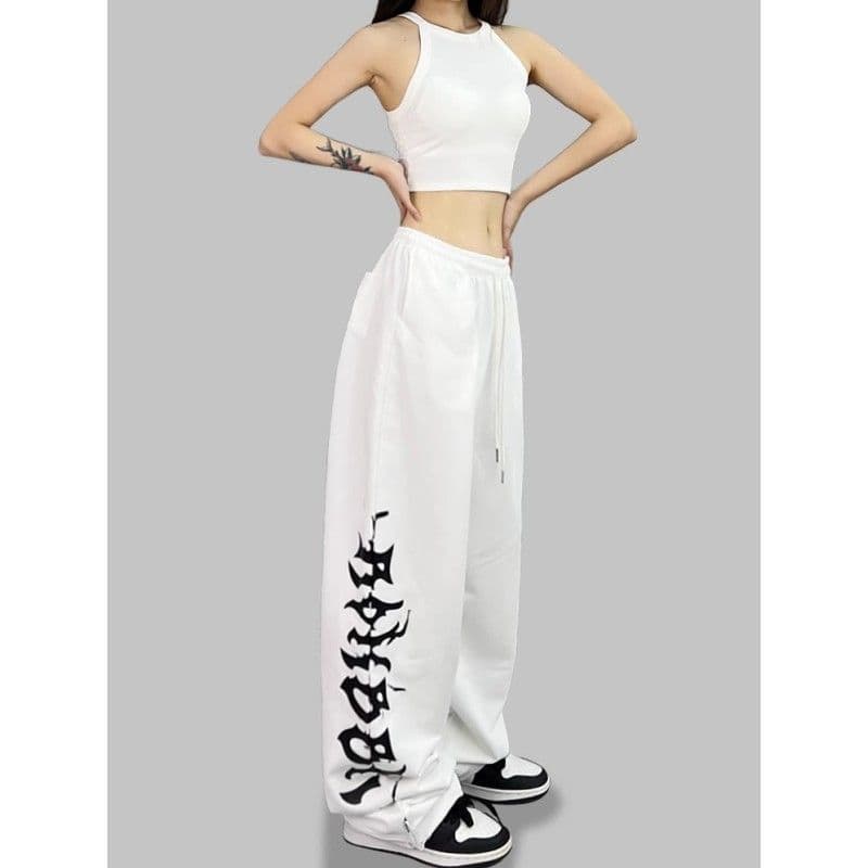 Casual Jazz Dance Pants Women's Printed Loose Fit Comfortable Street Style Cross-Border Fashion Brand Hip Hop Loose Casual Trend