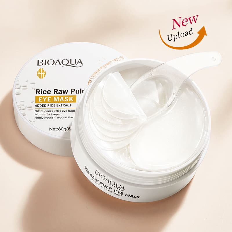 BIOAOUA Rice Original Pulp Eye Mask Moisturizing Eye Skin Eye Mask Patch Cross-border Wholesale