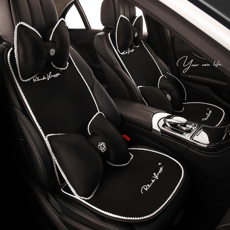 New car seat cushion, universal for all seasons, women's car seat cushion half pack summer lace Internet celebrity small car cushion seat cover
