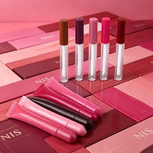 10ml Pink Lip Gloss Tube Red Lip Gloss Squeeze Empty Tube Cosmetic Lip Gloss Packaging