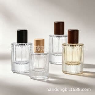 Stock available 50ml 100ml perfume bottle, 30ml snap-on perfume bottle, round perfume bottle, hot-selling glass perfume bottle