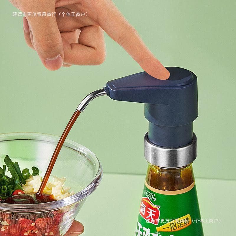 Buy One Get One Free] Oyster Sauce Bottle Press Spout Pump Head Household Oyster Sauce Squeeze Spout Press-type Seasoning Sauce Dispenser