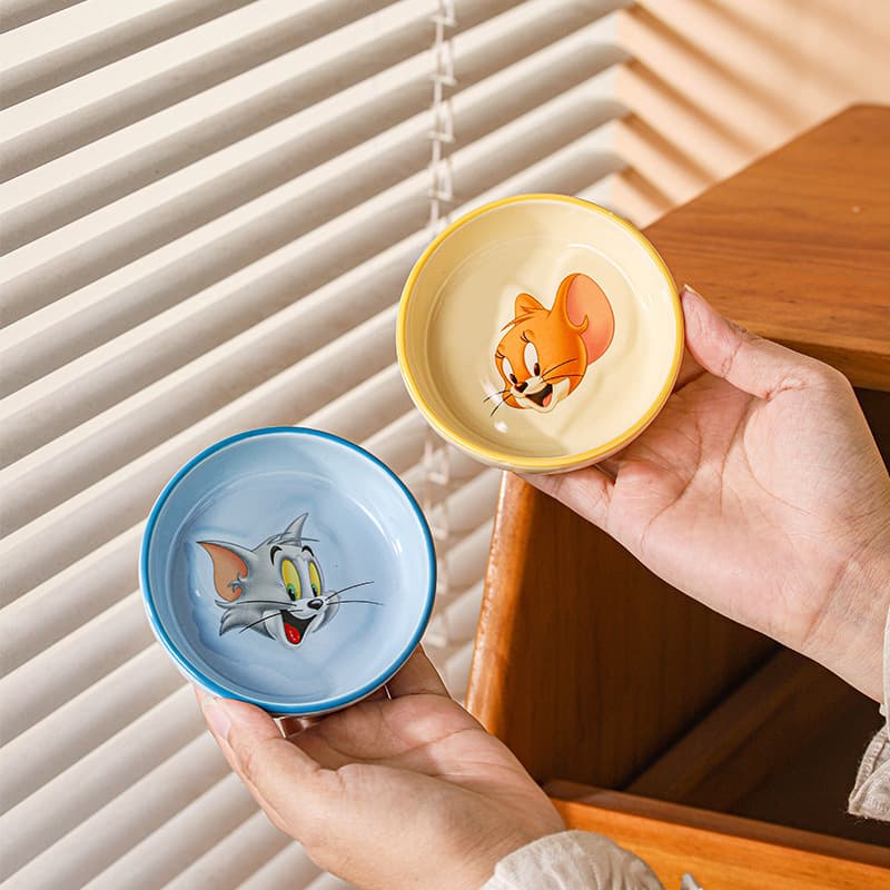 Tom and Jerry Ceramic Plate 2026 New Bowl Set Cartoon Rice Bowl High-Looking Snack Plate Special for Dining