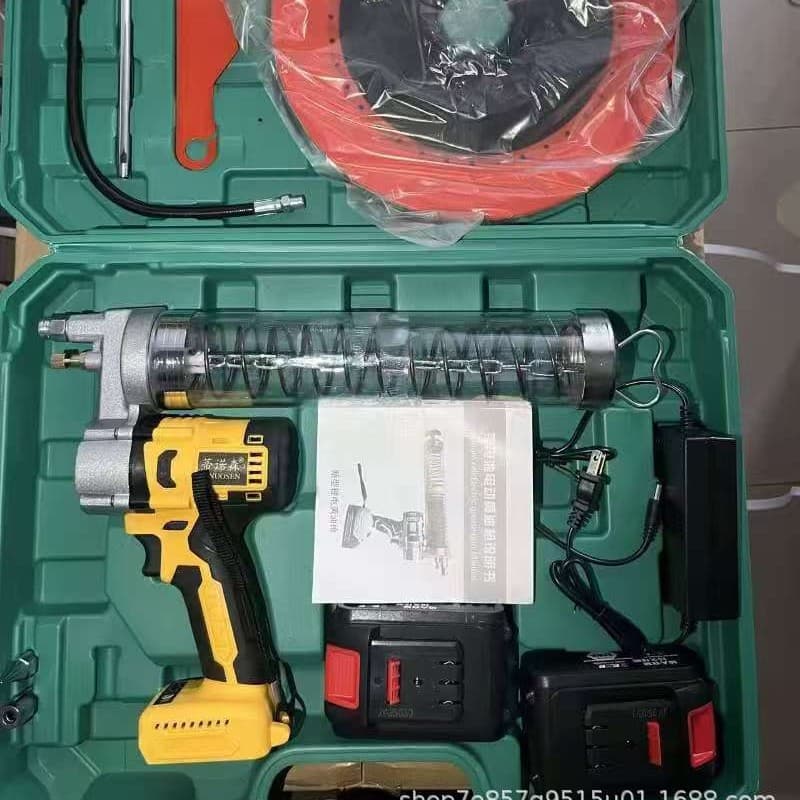 New Electric Grease Gun High Pressure Caterpillar Manual Automatic Oil Injector Lithium Battery Special for Excavator Grease Tool