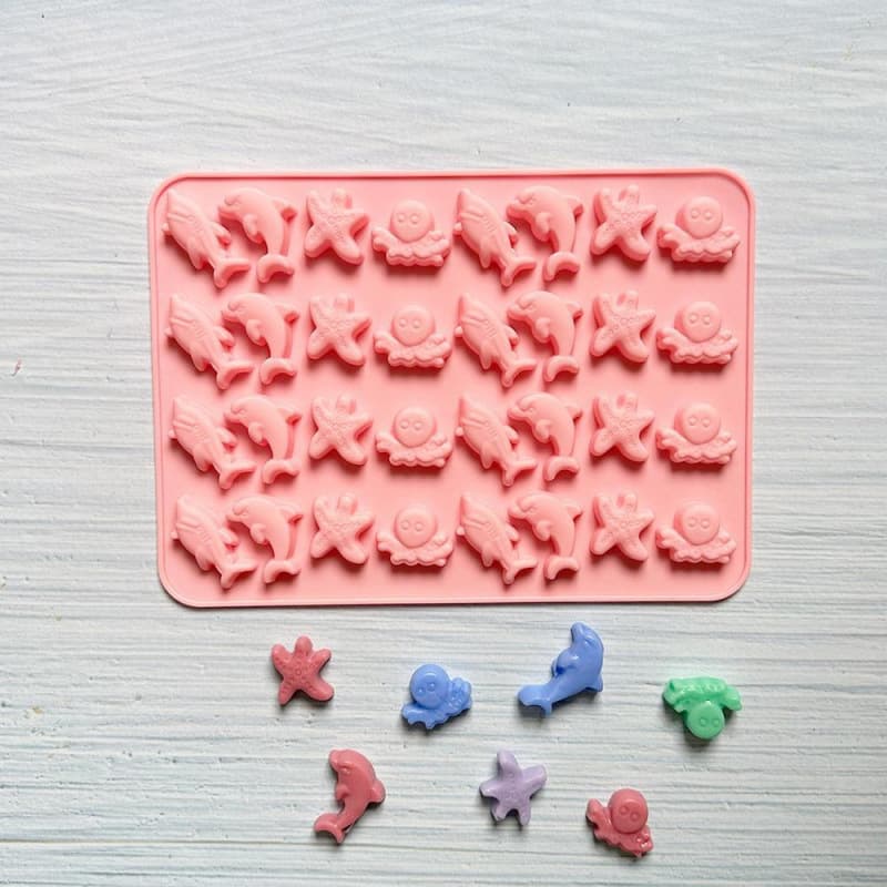 32-Cavity Ocean Starfish 335 Soap Mold Chocolate Cookie Mold Cake Mold Ice Cream Candy Silicone Mold