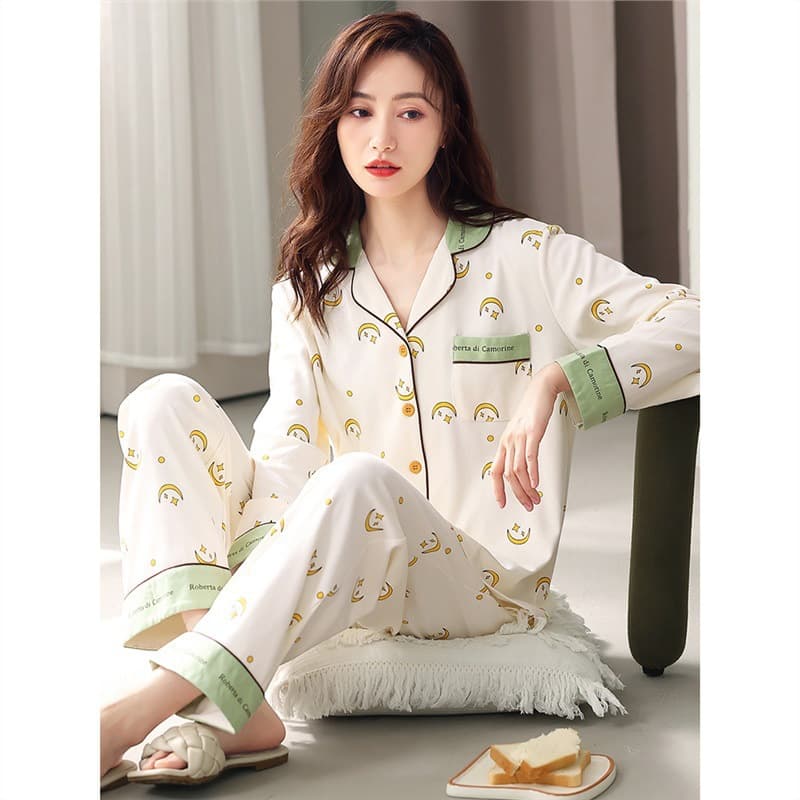 Women's Pajamas Spring/Autumn 100% Cotton Long Sleeve 2025 New Fall Women's Full Cotton Thin Summer Loungewear