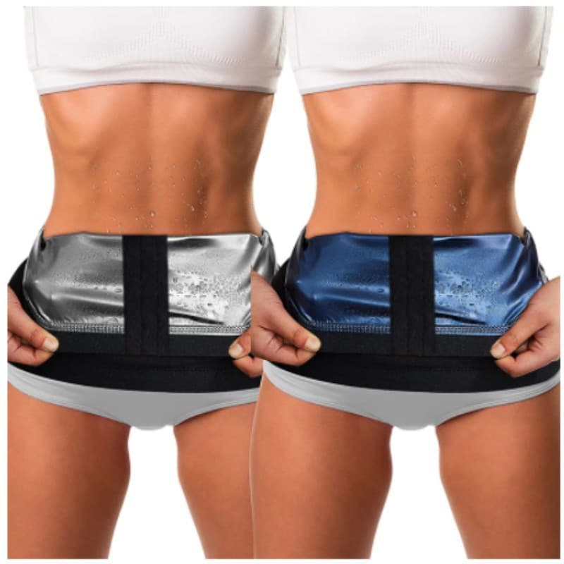 Sweat Belt Waist Trainer Sauna Sweat Waist Support Belt with 3-Row Buckle Zipper Shapewear