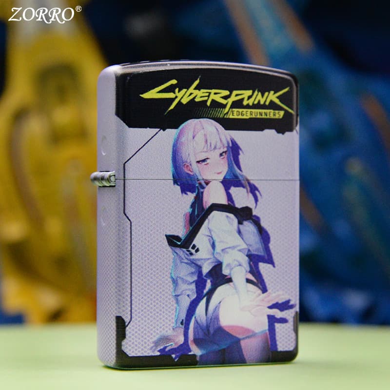 ZORRO Zorro genuine painted cyberpunk Lucy kerosene lighter for men gifts birthday gift batch