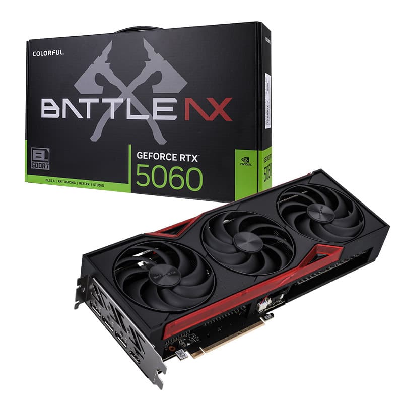 Deluxe Battle-Axe GeForce RTX5060 8GB DLSS4 eSports Ray Tracing Gaming Design Computer Graphics Card