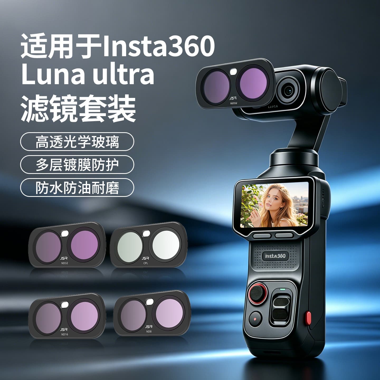 Compatible with Insta 360 Luna Ultra Filter Kit 10x Macro CPL Polarizer ND Neutral Density Filter
