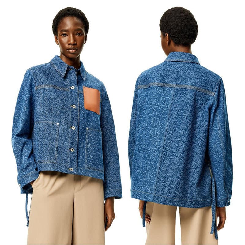 Autumn and winter new LOGO denim jacket women's LO Yiwei trendy brand presbyopic high-end sense top denim jacket Hong Kong style jacket