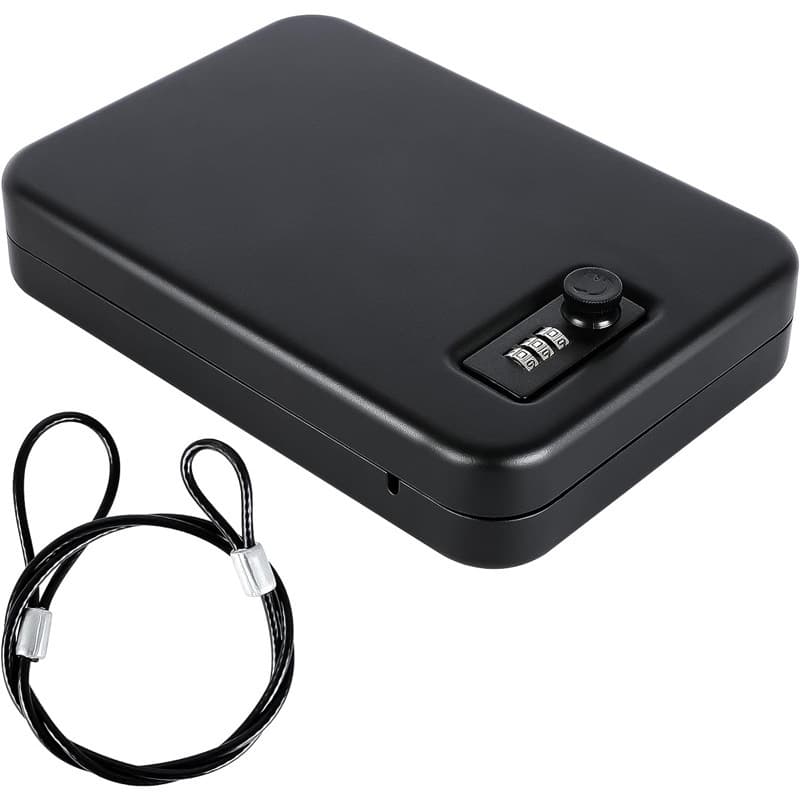 Amazon Portable Car/Home Handgun Case, Jewelry & Cash Box, Password Safe, Handgun Case