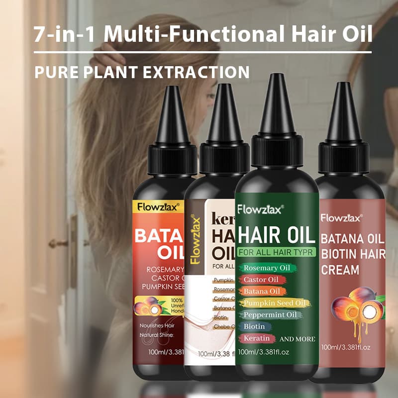 Cross-Border Foreign Trade 7-in-1 Hair Care Essential Oil Batana Rosemary Multi-Effect Hair Care Repair Frizz Keratin 100ml