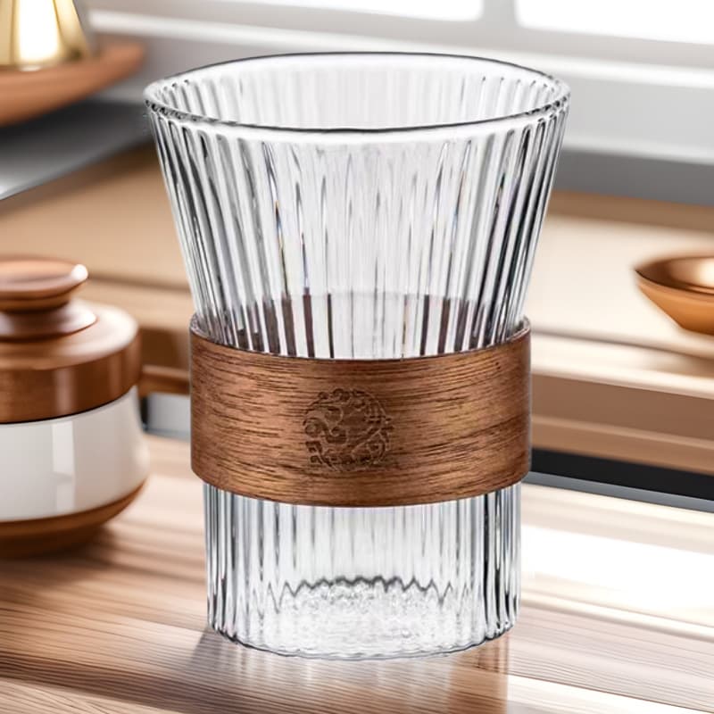 Organ-Shaped Waist Cup, Hanging Ear Coffee Cup, Iced American Latte Latte Art Cup, Japanese-Style Bamboo Tea Cup, High-Value Glass Cup