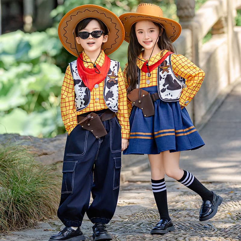 Toy Story Clothes Cowboy Woody Cartoon Character Costumes Boys and Girls Dresses Children's Halloween Costumes