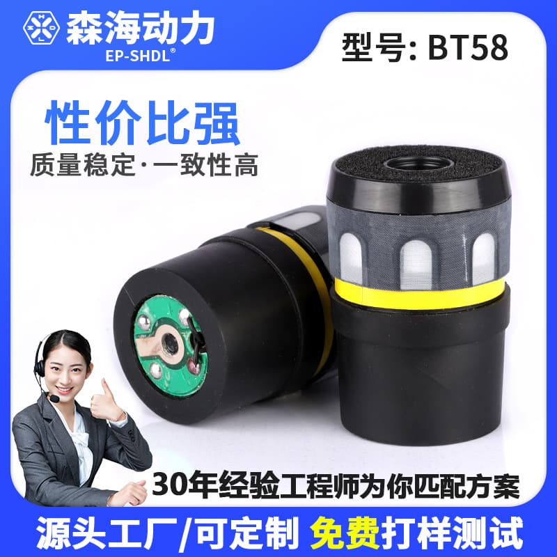 Cross-border Hot Sale BT58 Microphone Mic Core Pickup Dynamic Mic for Karaoke Machine Wired Wireless Sound Head