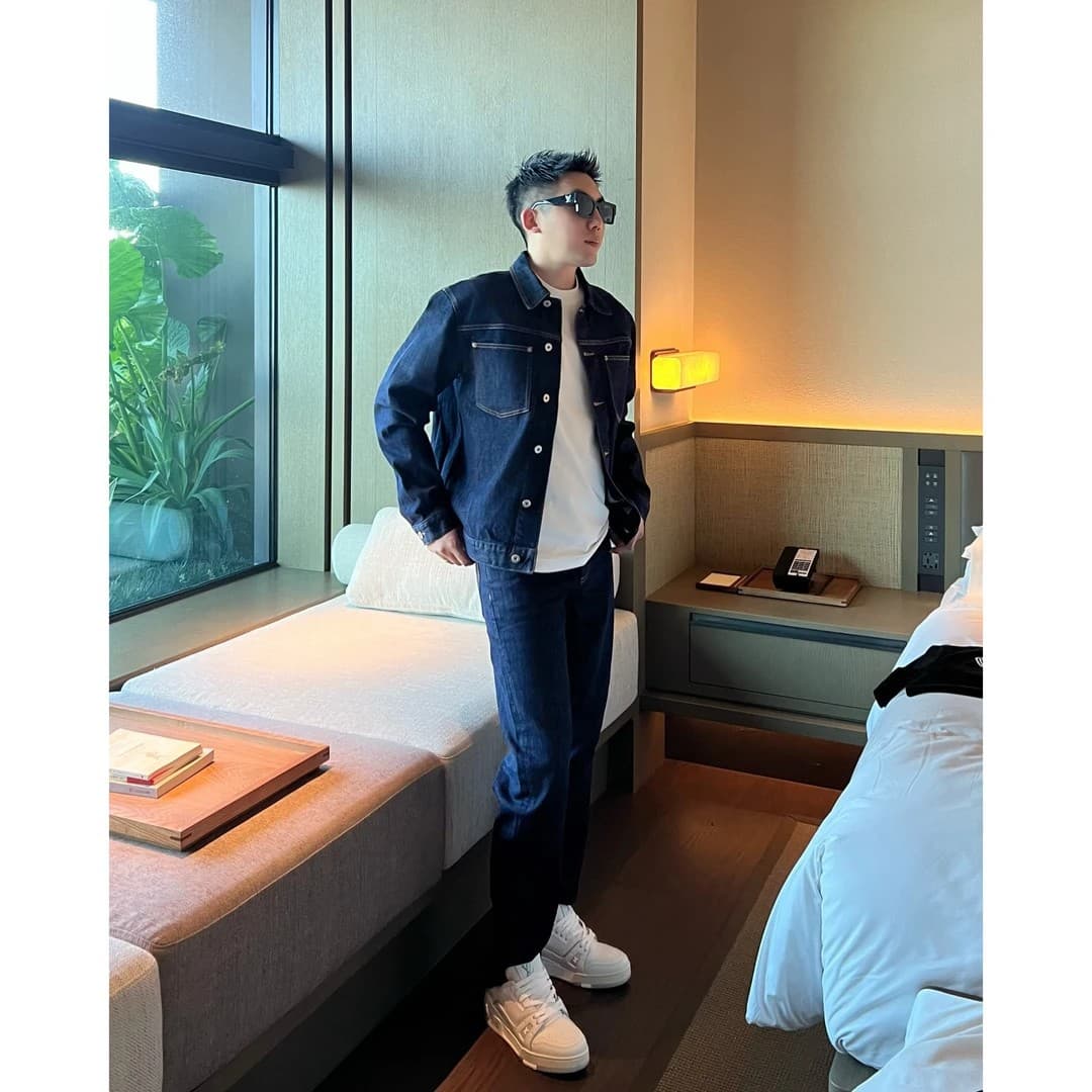 Fashionable Denim Suit for Autumn, High-End Casual Versatile Simple Jeans Couple Jacket Set