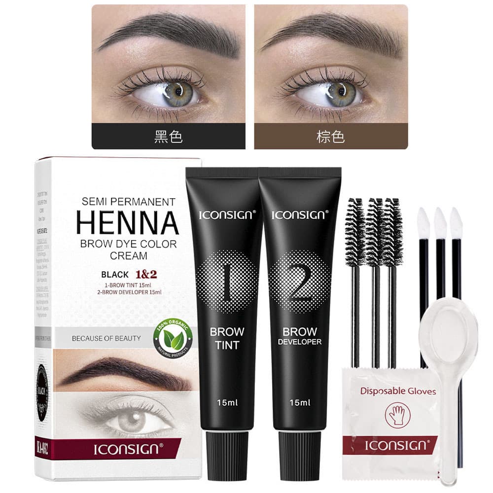 Eyebrow Tint Kit Long-Lasting Natural Wild Eyebrow Sweat-Proof Brow Dye TINT Cross-Border Wholesale