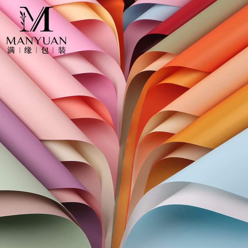 Oya Paper Thickened Plastic Two-Tone Waterproof Flower Wrapping Paper Material for Valentine's Day Floral Gift Bouquet Wrapping