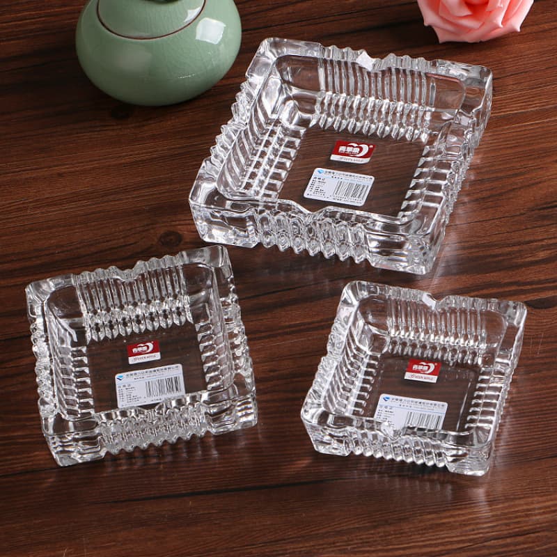 1016 Green Apple Ashtray Square Gift Ashtray Office Home Restaurant Crystal Glass Ashtray