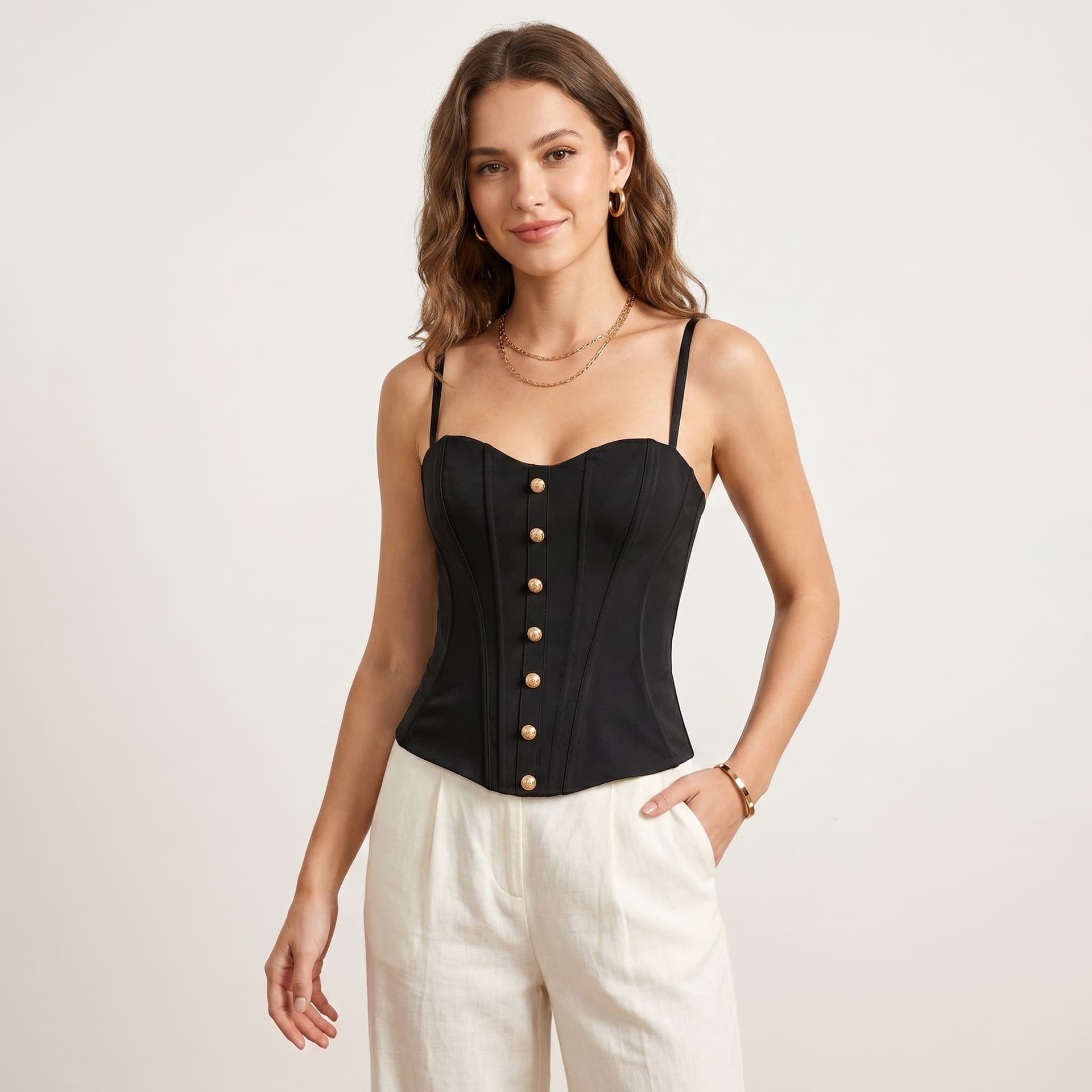 Cross-border Exclusive Stock White Strapless Corset Top Tight Shaping Top Export French-style Outerwear Ultra-thin Shaping Bra