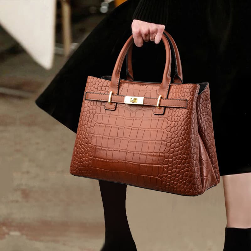 Cross-Border Bag Women's Bag 2026 New Style, Crossbody Bag Women Single Shoulder Bag, Stone Grain Elegant Women's Handbag