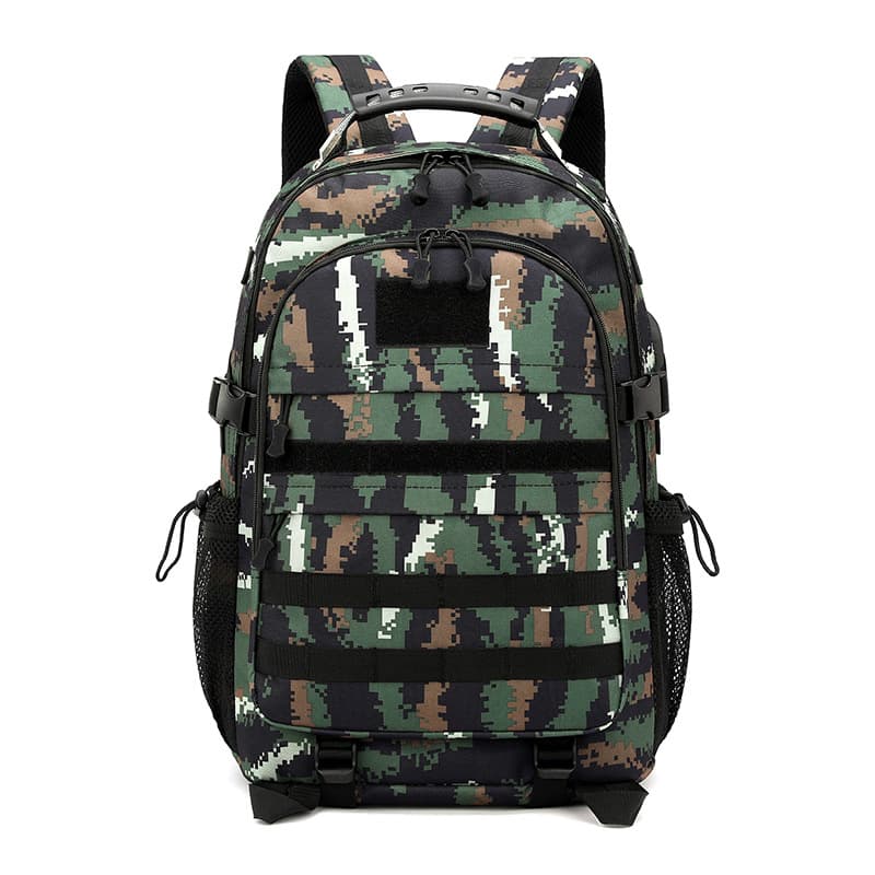 Outdoor backpack, tactical chicken bag, three-level bag, men's school bag, women's hiking and mountaineering travel bag, tiger spot camouflage wholesale