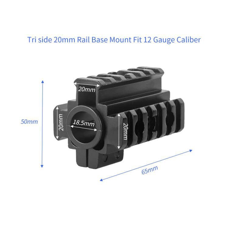 Tactical Accessory Scope Tube Mount 5.56 .223 Tube Clamp Aluminum Sight Mount Three-Sided Rail Clamp