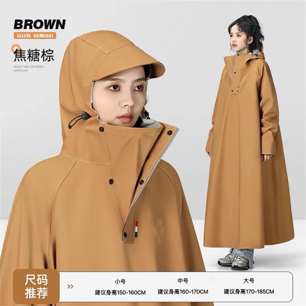 Separated Rider and Vehicle Design Thickened Extra-Large Raincoat Rain Poncho for Electric Scooter Motorcycle Long Full Body Heavy Rain Protection