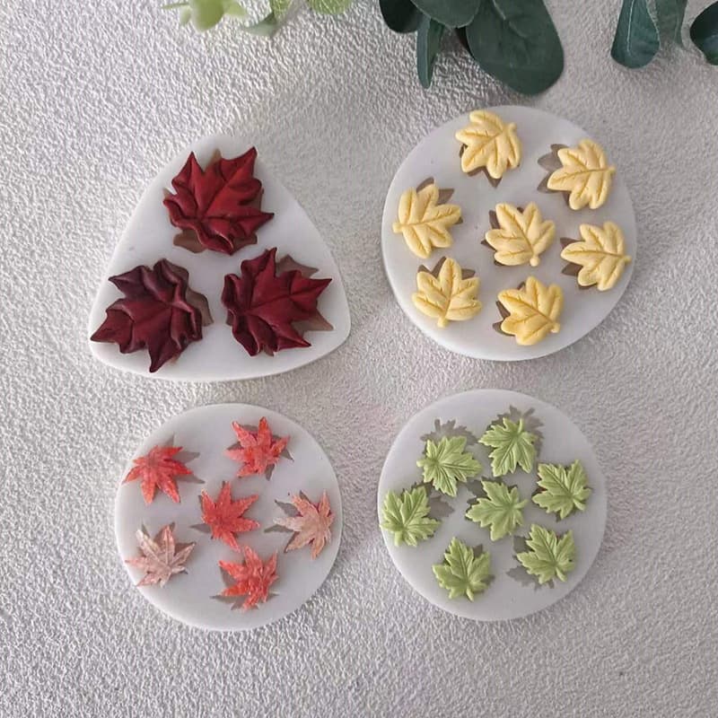 2023 New Maple Leaf Silicone Mold DIY Drip Mold Chocolate Cake Decorative Fondant Silicone Mold