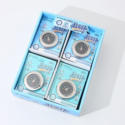 Creative scientific compass metal material student teaching same compass north needle mountaineering travel portable