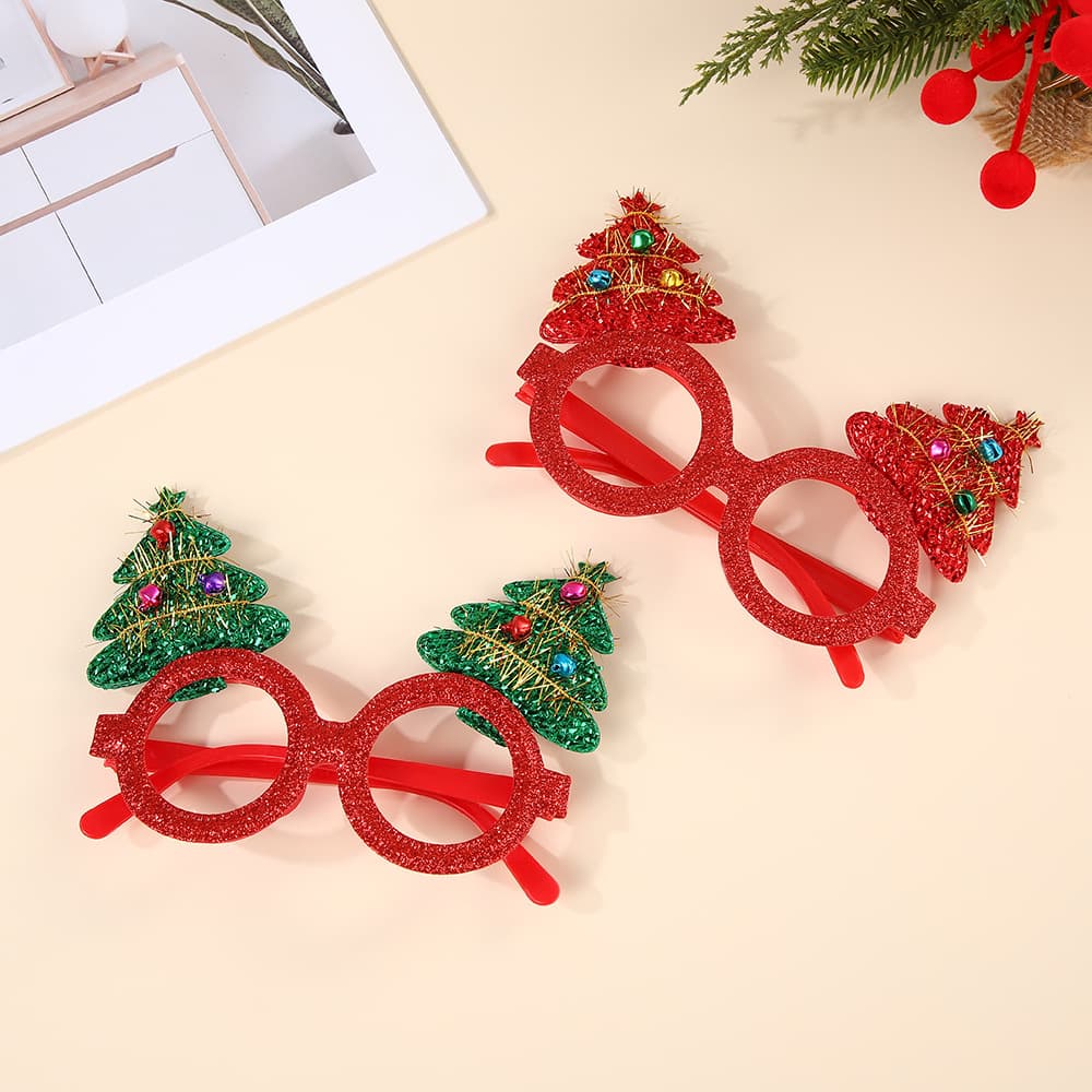 New Cross-Border Christmas Decorative Glasses, Christmas Decorations, Christmas Party Atmosphere Funny Glasses, Christmas Small Gifts