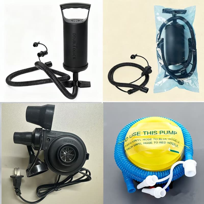 12-inch Dual-Action Manual Air Pump Balloon Inflator Pool Float Swimming Ring Inflatable Boat Foot Pump Electric Pump