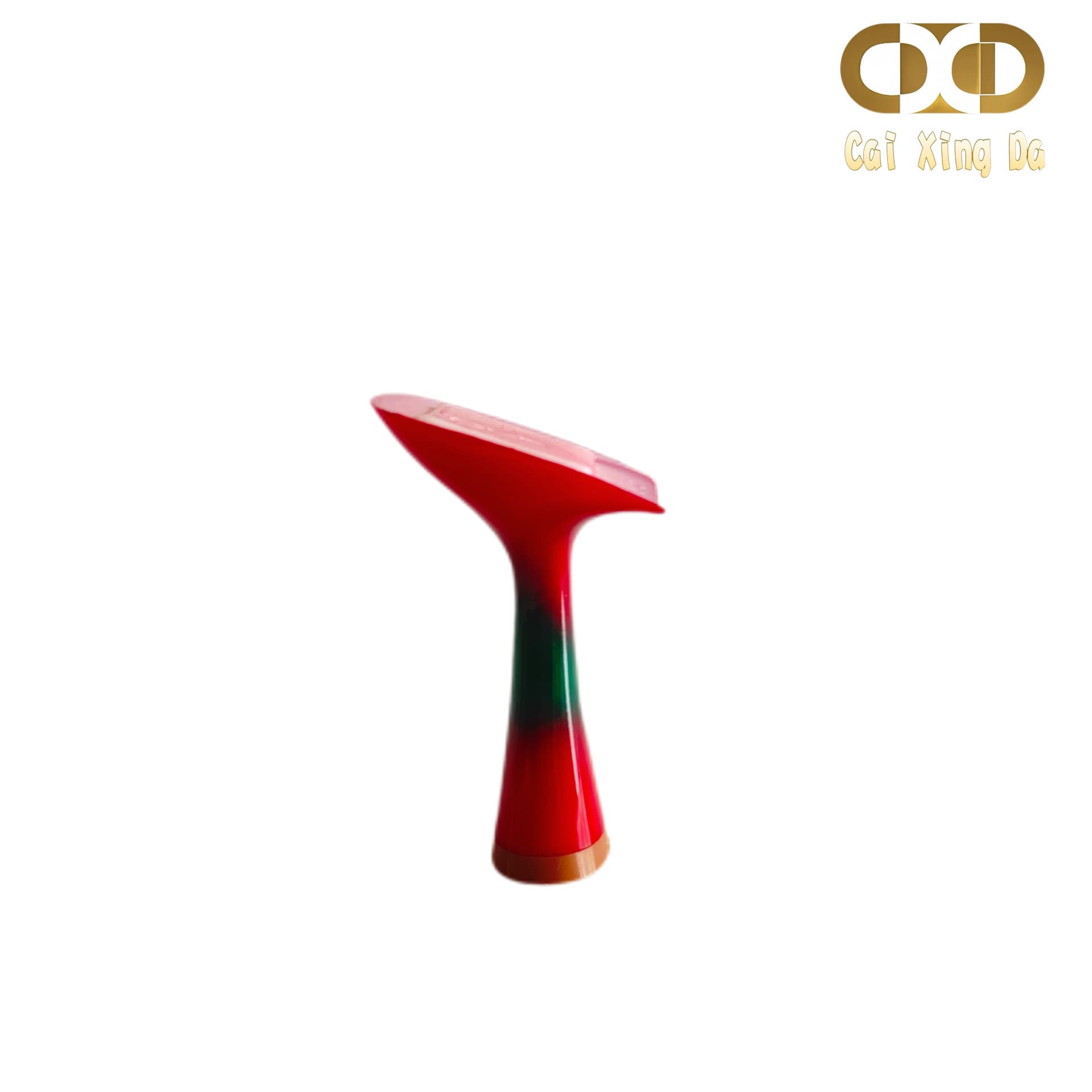 Caixingda Shoe Material Heel 920096 Red-Green Retro Contrast Design Fashionable Edgy Style Novelty High Heels