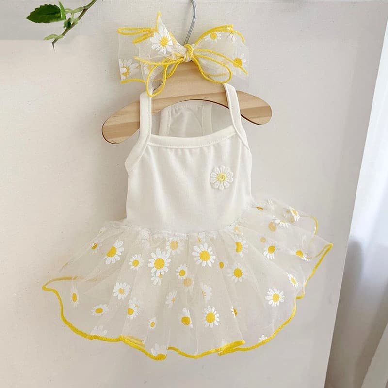 Summer Thin Pet Mesh Dress for Pomeranian Bichon Teddy Yorkie Schnauzer Small Dog Clothing Wholesale
