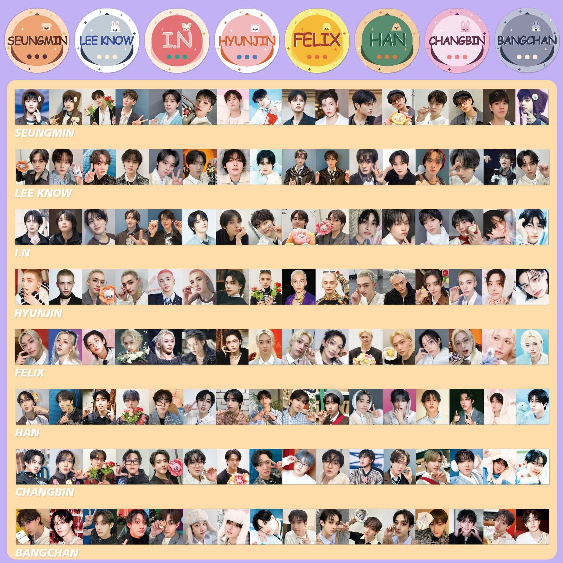 StrayKids Washi Tape Hyunjin Minho Felix Merch Life Photo Journal Stickers