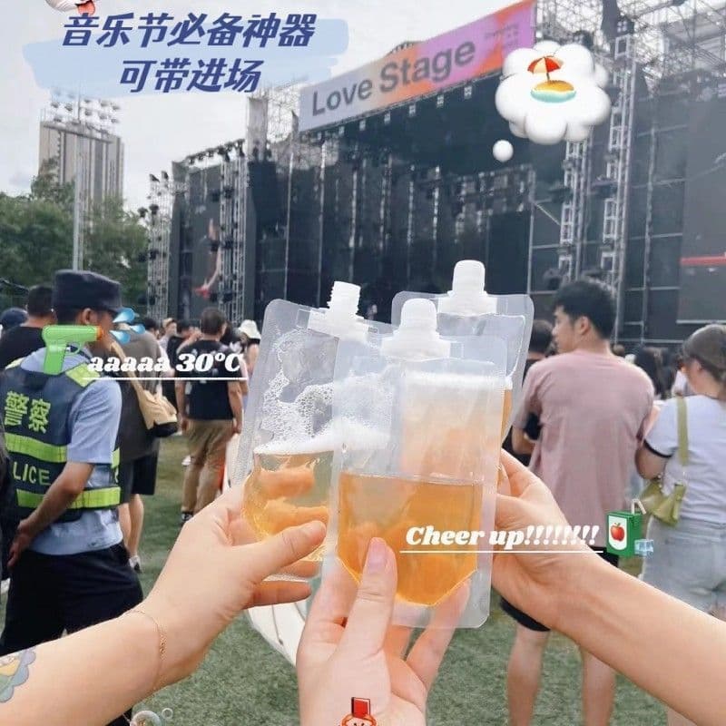 Wholesale Disposable Soy Milk Takeout Traditional Chinese Medicine Liquid Bags, High-Temperature Resistant Liquid Packaging Bags, Stand-up Spout Bags